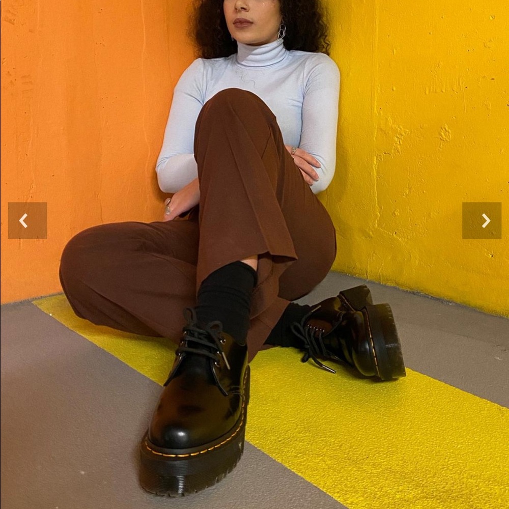 dr martens 1461 platform leather shoes